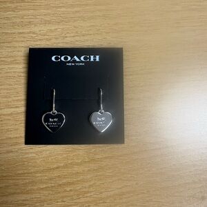 Coach Heart Drop Earrings CCU57
